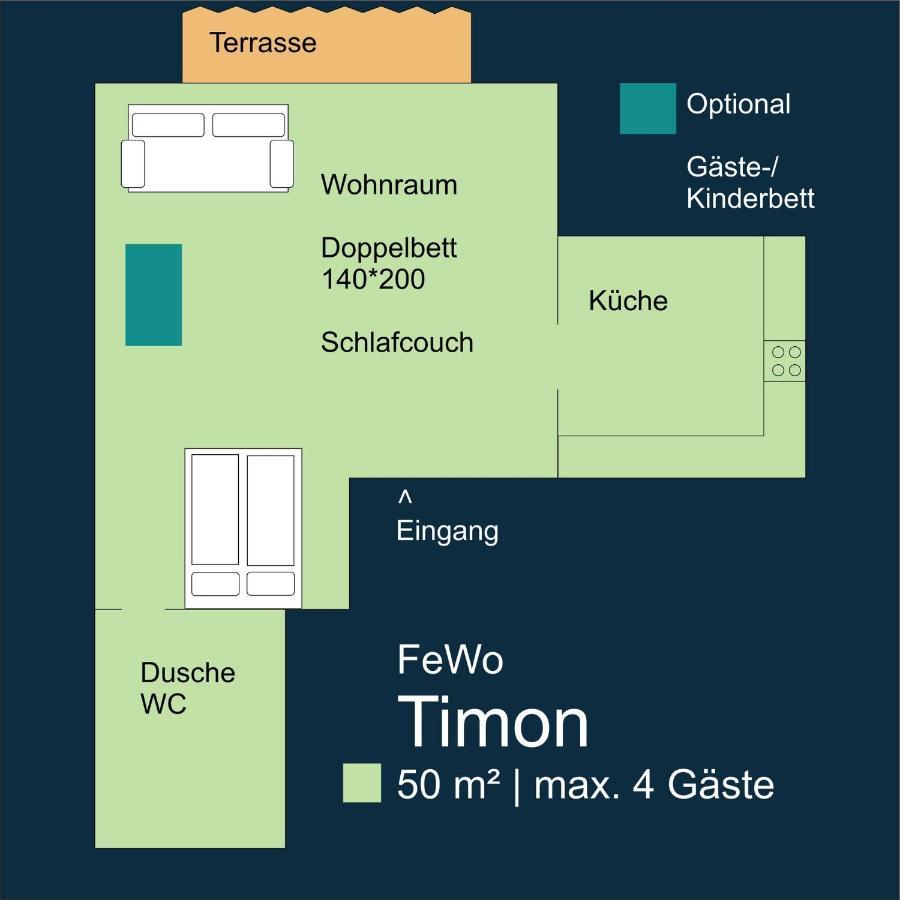 Fewo Timon Grosszuegig Modern Mit Terrasse Ca 50 Qm Hamm  Zewnętrze zdjęcie